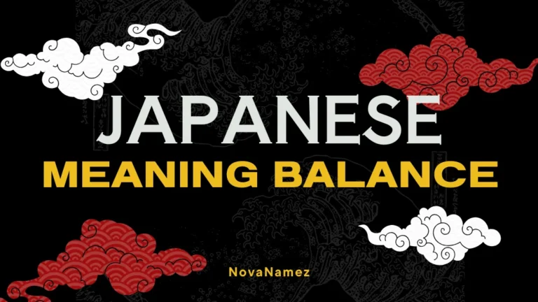 Japanese Names That Mean Balance