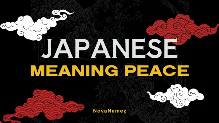 Japanese Names That Mean Peace