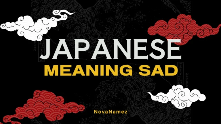 Japanese Names That Mean Sad