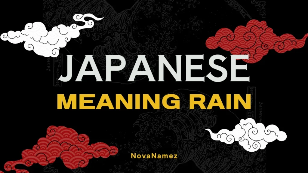 Japanese Names That Meaning Rain